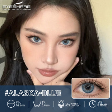 Qfdian 1 Pair Brown color Contact Lenses for Eyes Blue Lenses Gray contact Lenses eye makeup Eye Cosmetics